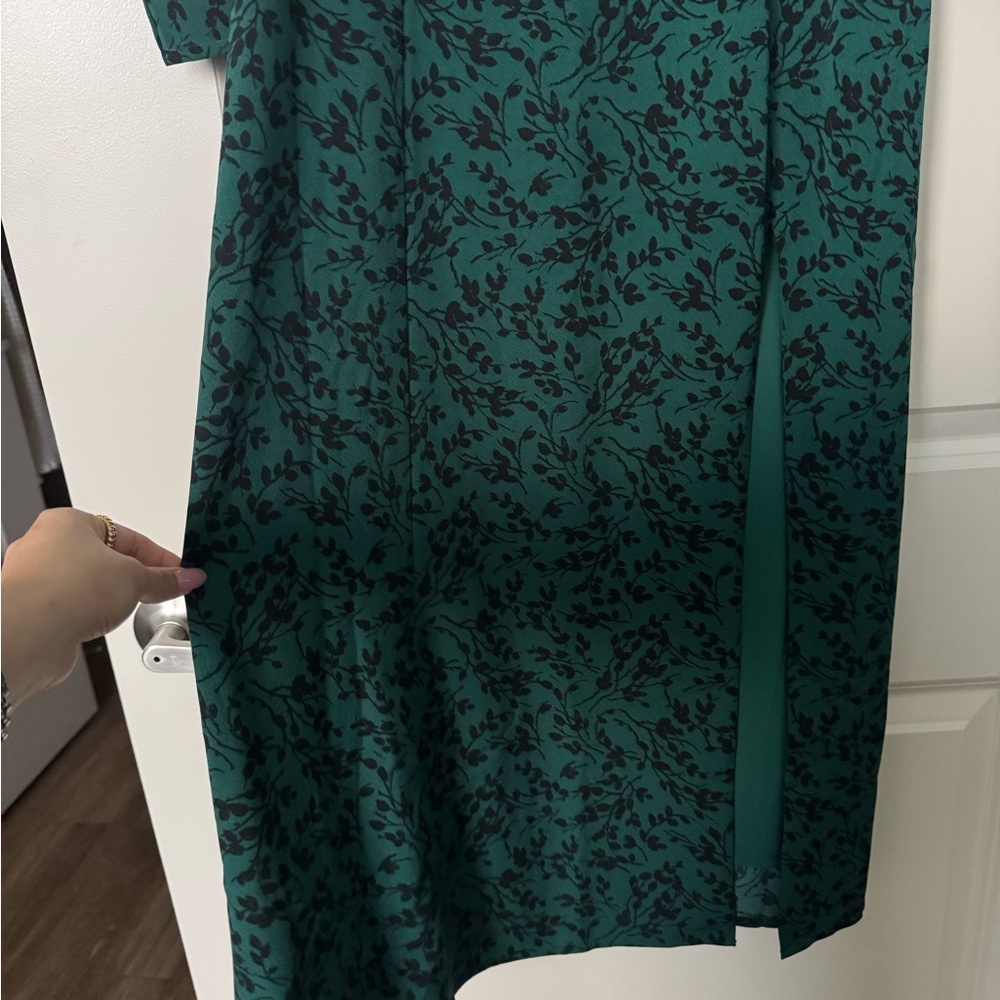 Abercrombie & Fitch Teal Floral Long Sleeve Dress - Picture 4 of 4